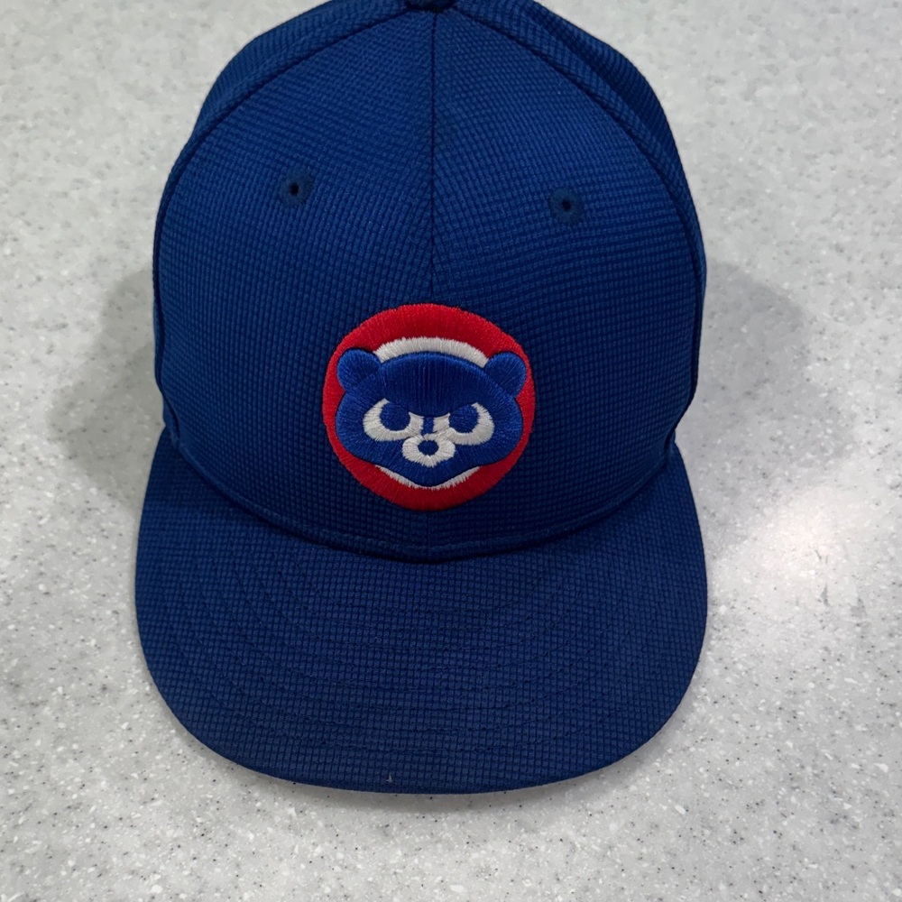 New Era Blue Cap with Red and White Logo